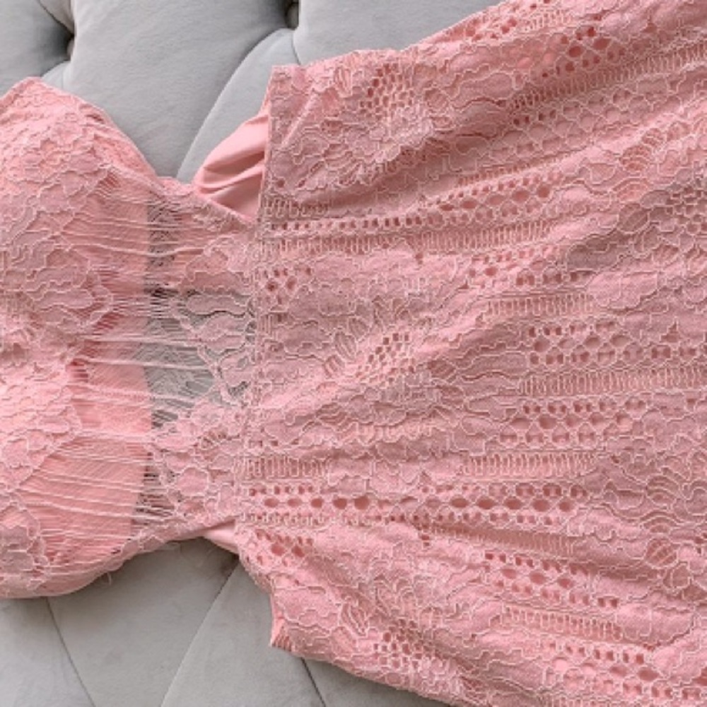 Pink mesh dress